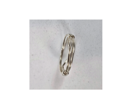 Sterling Silver Wire Wrap Ring Size 6